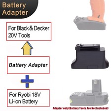 1 Battery Adapter For Ryobi 18V Li-Ion Battery For Black Decker 20V Tools NEW