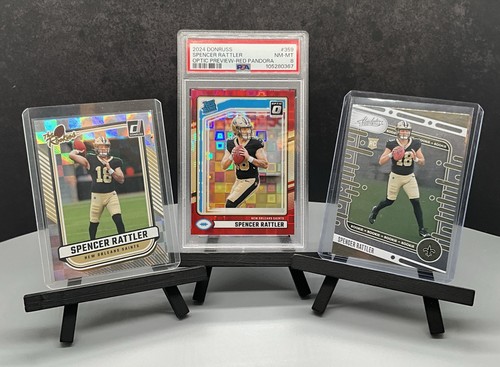 2024 Panini Donruss Spencer Rattler RC Optic Preview Red Pandora #359 PSA - Picture 1 of 7