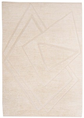 247x173 cm Mahli Fine Teppich beige Schurwolle - modern
