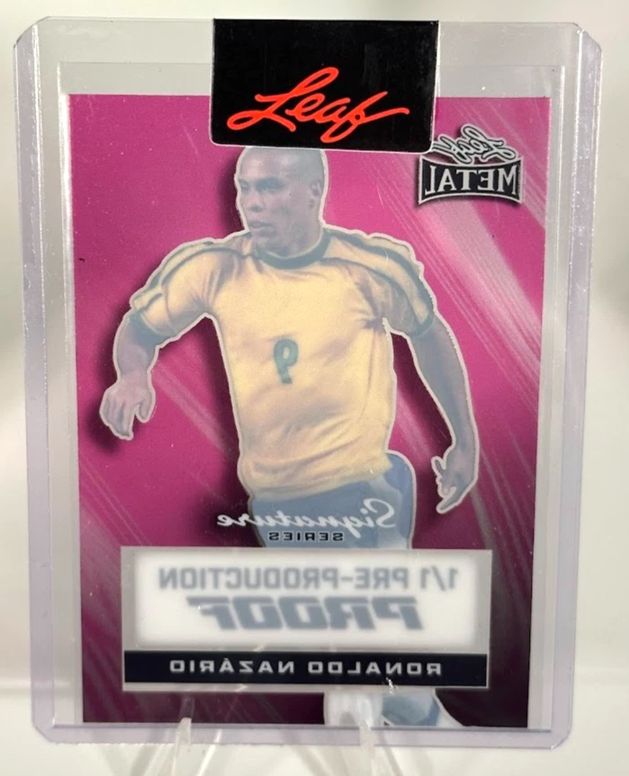 Ronaldo Nazário 2024 Hoja Metal Serie Multideporte 1/1 Prueba Preproducción Foto 2 de 2