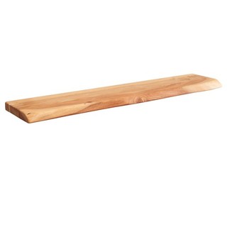 WOHNLING Wandregal Baumkante Akazie Holz Design Schweberegal 80 cm Regal Massiv