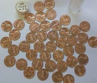 1961 D Lincoln Wheat Penny coin Uncirculated roll of 40 +