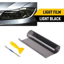 Gloss Light Black Headlight Taillight Fog Light Tint Film Vinyl 12x72 Kit New