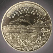1961 Kansas Centennial 1861-1961 Ad Astra Per Aspera Coin Medallion Token 33mm