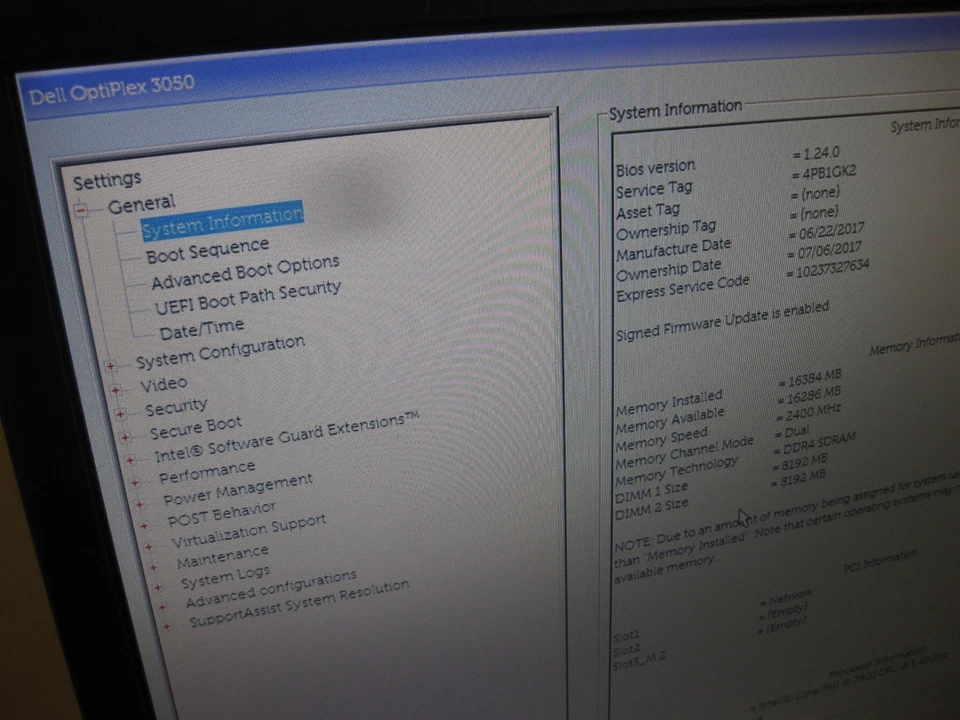 Dell Optiplex 3050 SFF Intel Quad Core i5-7500 3.40GHz 16GB WiFi DVDRW No HDD OS - Image 3 of 4