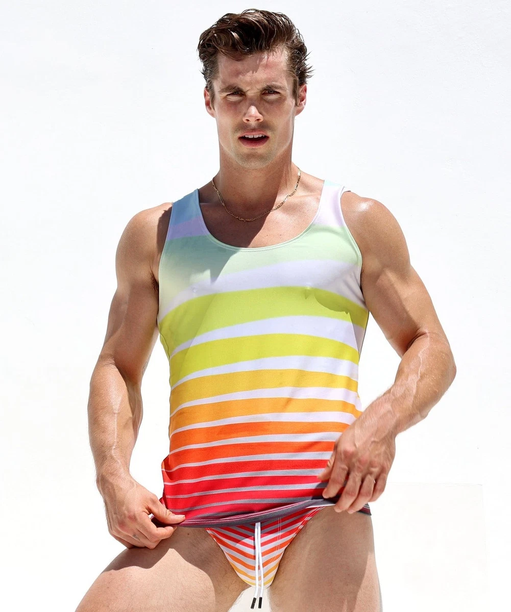 Body (Singlet) Homme Rufskin Vintage - Nylon/Spandex Brillant, Noir, Taille Slim, Neuf Avec Étiquettes