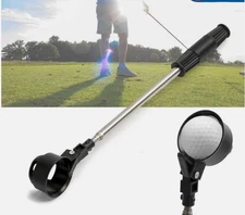 Portable Telescopic Stainless Steel Shaft Golf Ball Pick Up Retriever Scoop 2M