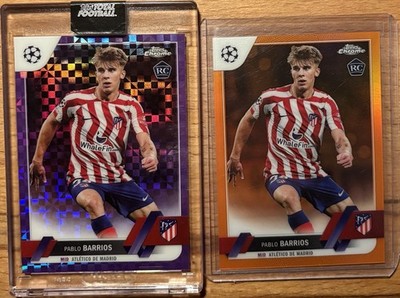 2022-23 Topps UCC Chrome Pablo Barrios Rookie /3 + /25 Atletico