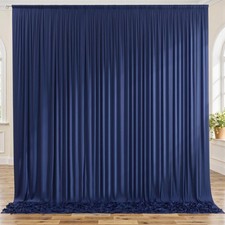 10x8ft Wrinkle Free Navy Blue Backdrop Curtains Thick Fabric Photo Drapes