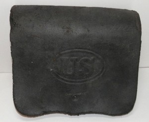 US Civil War Infantry Leather Cartridge Box marked Oliver Pittsburg PA