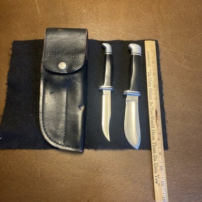 VINTAGE BUCK KNIFE TWIN SET 102 & 103 with Sheath | eBay