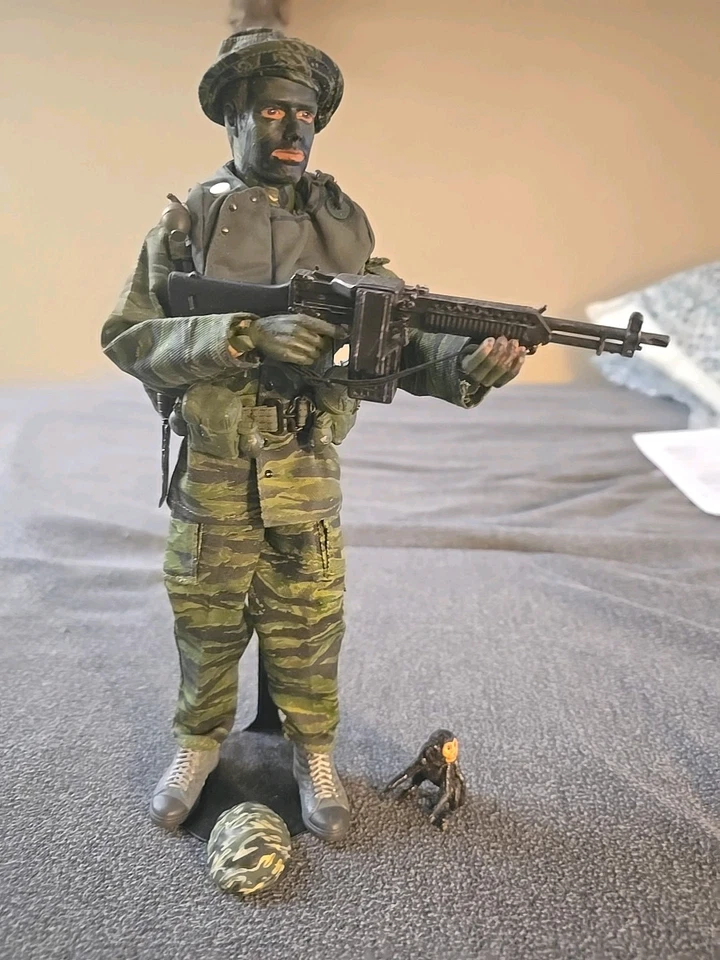 1/6 CUSTOM US NAVY SEAL MEKONG DELTA VIETNAM 1969 STONER GUNNER w/Monkey, Beret! - Image 4 of 4