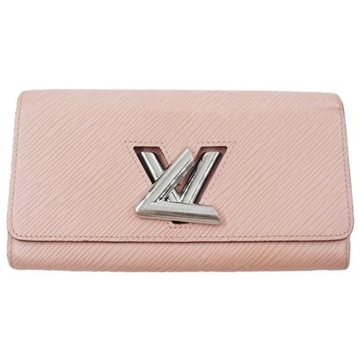 Louis Vuitton Epi Leather Twist Wallet in Rose Ballerine with Silver Hardware