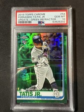 Fernando Tatis Jr 2019 Topps Chrome Update GREEN ROOKIE RC Debut /99 PSA 10