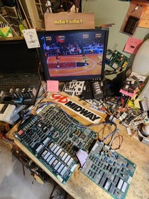 NBA JAM TOURNAMENT PCB JAMMA ARCADE REWIND 2.0 BOARD SET WORKING!!!! MIDWAY 