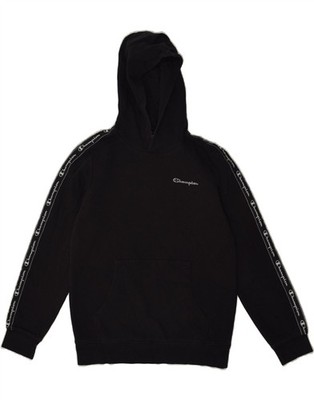 CHAMPION Jungen Grafik Hoodie Pullover 13-14 Jahre XL schwarz Baumwolle AX10