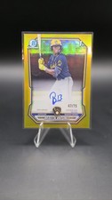 2026 Bowman Brailyn Antunez 1st Bowman Auto Yellow Refractor /75 Brewers #CPA-BA