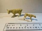 Marx 1950's vintage plastic 60mm farm Cow with Calf.