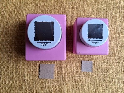 Lot Of 2 McGill DECKLE EDGE SQUARE Paper Hole Punch Punches 1 1/4'' & 15/16'' EUC
