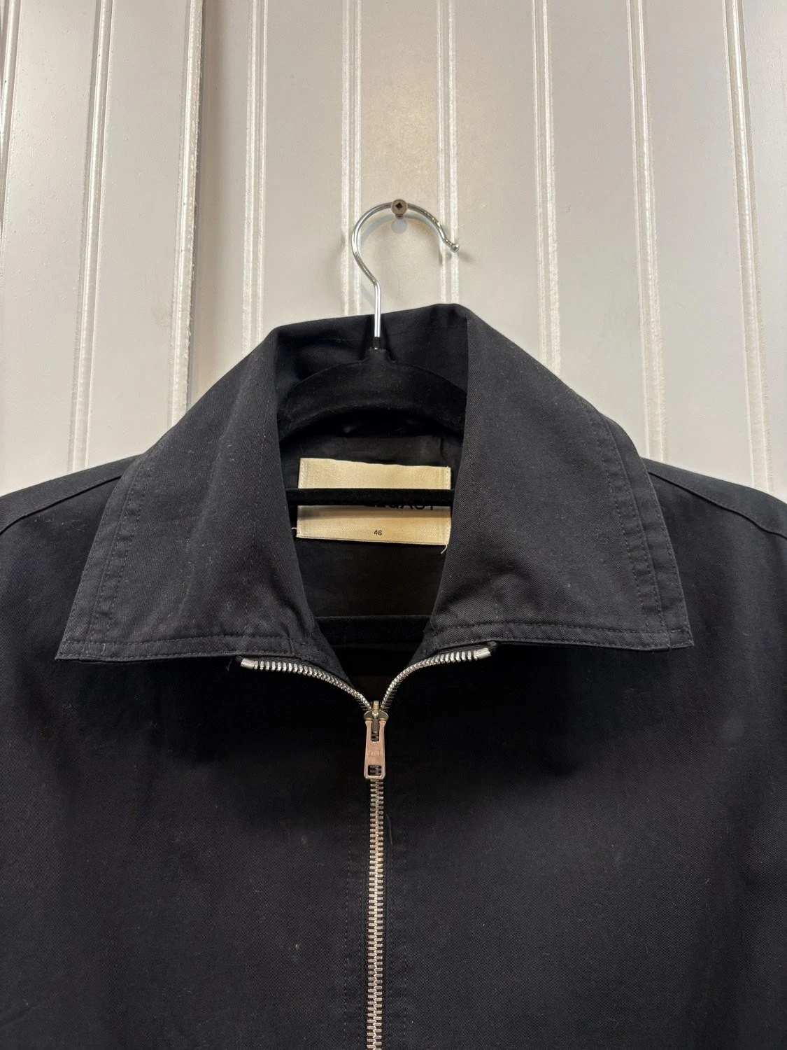 Our Legacy Black Work Twill Harrington Bomber Zip Jacket Riri Size 46 US Small - product detail image 4