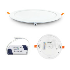 LED Rund Panel Leuchte 24W 280mm Ausschnitt CCT schaltbar Decken Einbauleuchte