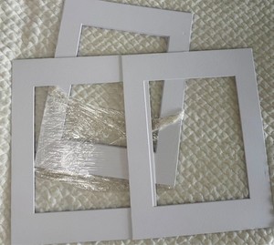 Picture Mating (7) White, Mats 7.5"x9.5" to 11x14 Frame