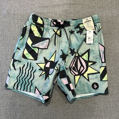 NWT Volcom Mens Sz M  Board Short Swim Trunks Chlorine Killer Stoney Trunk Aqua