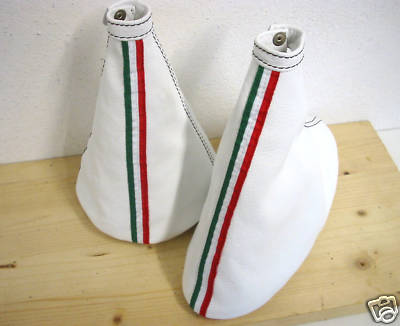 Manchon Levier De Vitesse Et Frein à Main Cuir Beige Pour Alfa Romeo 156/147/GT - Neuf