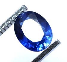Natural Blue Sapphire Certified 7.30 Ct Oval Faceted Cut Loose Gemstone