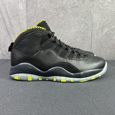 Air Jordan 10 Retro Venom Green 2014 Size 9 Mens Black Sneakers | eBay