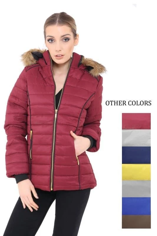 Ladies Women Fur Hooded Quilted Padded Puffer Bubble Jacket Parka Warm Coat 8-14
Opens in a new wind
