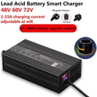 48V/60V/72V 1-15A Smart Charger + Display VRLA Lead Acid Battery Adjustable HAU