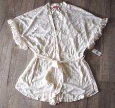  JOSIE by Natori $69 Moonlight  Ruffle Sleeve Wrap Robe size M