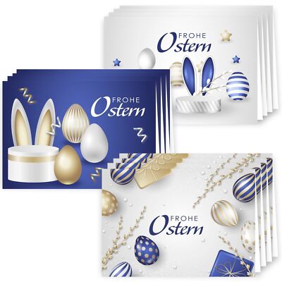 Osterkarten mit Umschlag Set 12 Stück aufklappbar Frohe Ostern Grußkarten in A6