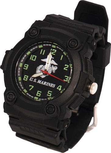 Aquaforce USMC US Marines Uhr Tactical Water Resistant Field Glow Dark, Schwarz - Bild 2 von 3