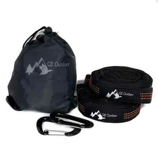 Set of 2 Ultimate Polyester Hammock Straps for ENO w/Carabiners & Carrying Bag