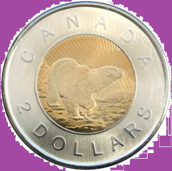 2006 Canada Churchill Polar Bear Toonie. $2 Two Dollar Coin. UNC