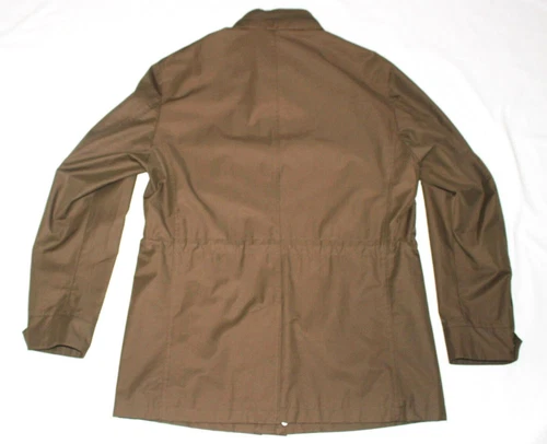 NWOT Luciano Barbera Jacket LARGE L 46 EU 56 Brown Cotton Nylon Car Coat $1695 image 4