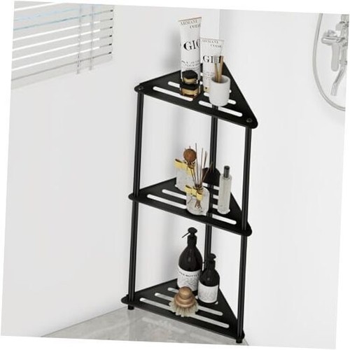 Floor Standing Corner Shower Caddy Shower Organizer Stand, Metal 3 Tier