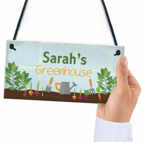 Greenhouse Sign Personalised Garden Sign Shed Plaque Summer House Sign Gift - Picture 6 of 9