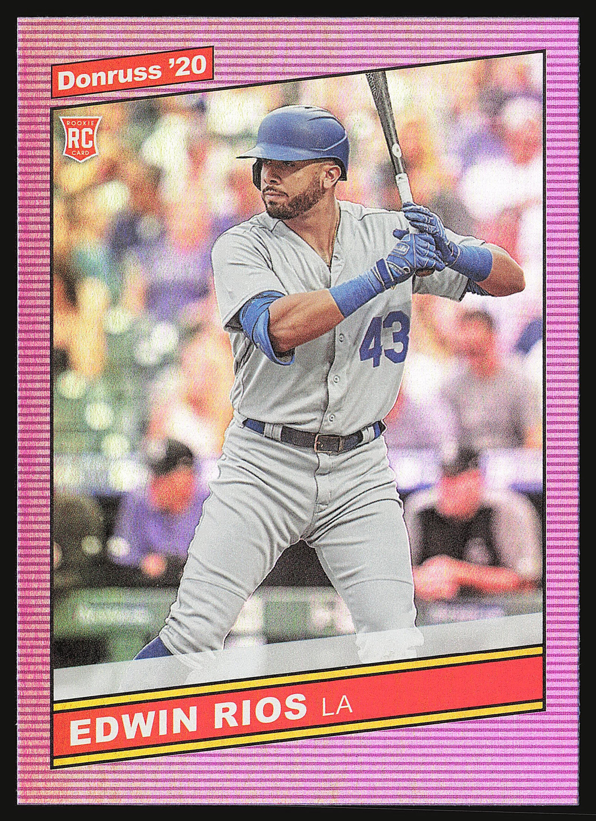 2020 Donruss #249 Edwin Rios Holo Purple RC