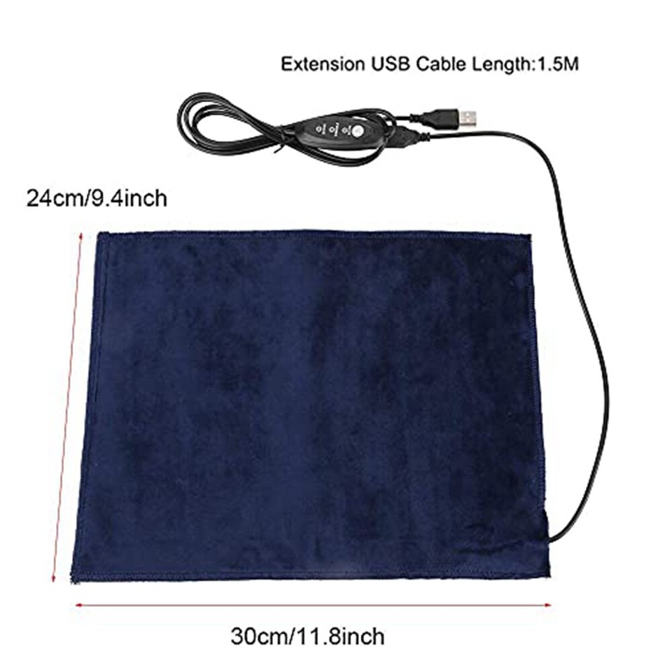 Adjustable Electric Pet Heating Pad Heater Warmer Mat Bed Blanket For