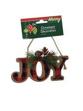 Merry By Christmas House Rustic Style Christmas Tree Ornament - New - Joy