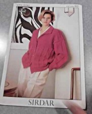 SIRDAR Super Chunky Cardigan Jacket Knitting Pattern 9352 Size Women's 6- 18