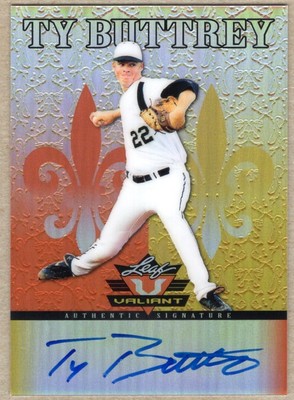 Ty Buttrey - 2012 Blatt Valiant Draft Orange Prismatische Autogramm RC /99