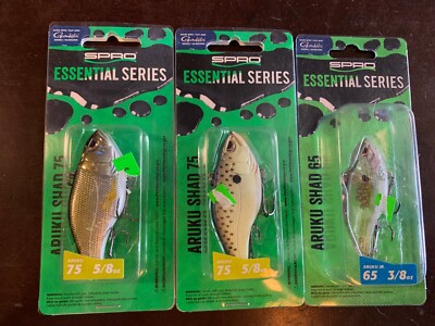 ARUKU SHAD 65/75 fishing lure 3/8oz & 5/8oz SPRO essential series Lot x3pk  | eBay