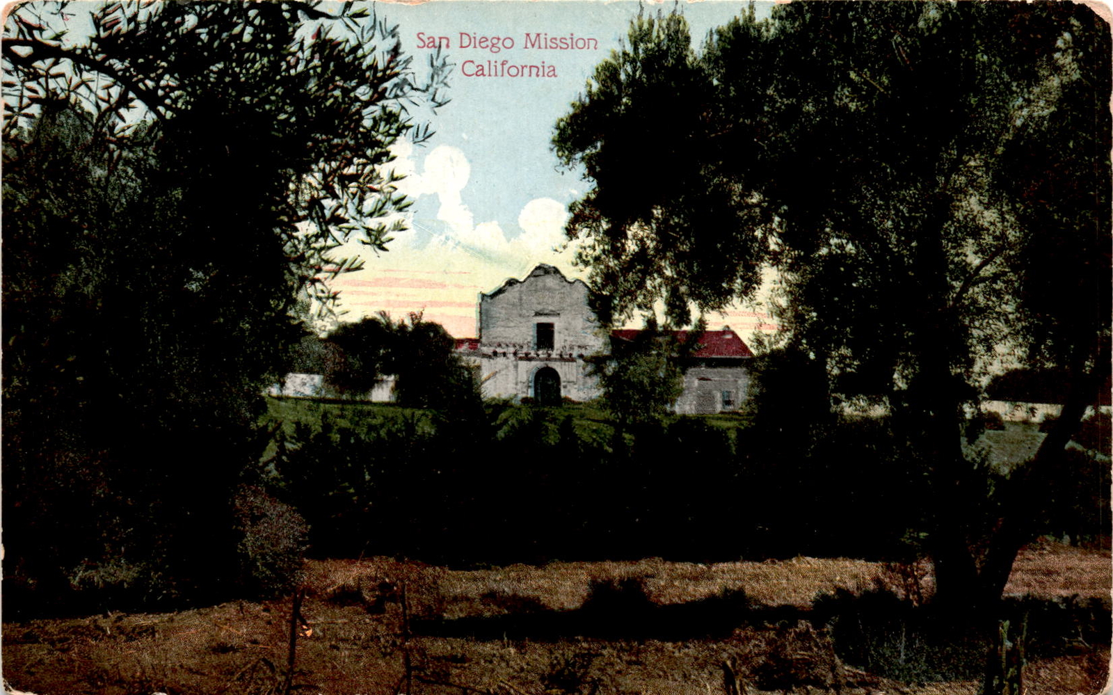 San Diego Mission, California, Newman Post Card Co, Los Angeles, San Postcard