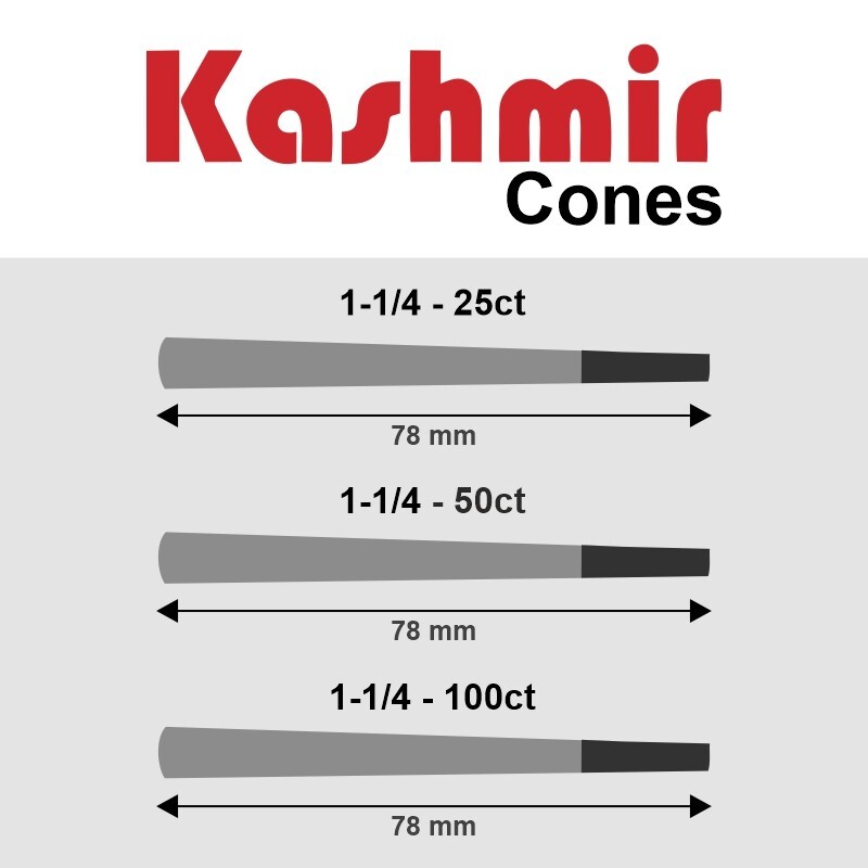 Kashmir Pre Rolled Cones Strawberry Flavored 1 1/4 Rolling Papers Cone 25 Ct Jar