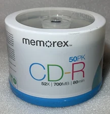 Memorex CD-R 50 Pack Spindle 52x 700 MB 80 Min Recordable CD-R Discs
