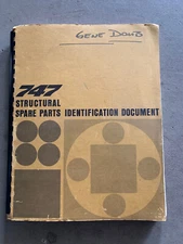 Vintage 1969 Boeing 747 Aircraft Structural Spare Parts Identification Document